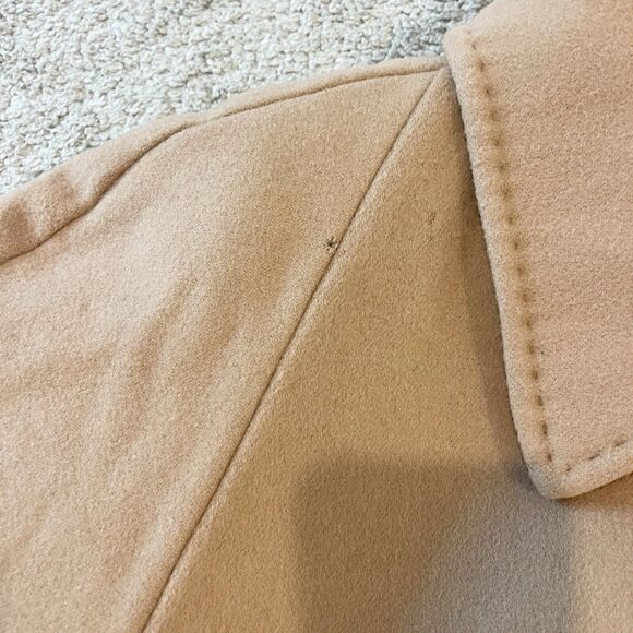 Vintage Pendleton Coat 22W Brown 100% Wool Collared Minimalist Midlength *Flawed - Picture 13 of 15